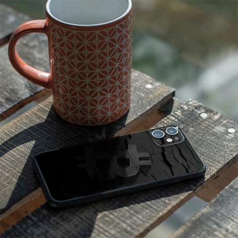Bitcoin Textured Logo iPhone 11 Skin